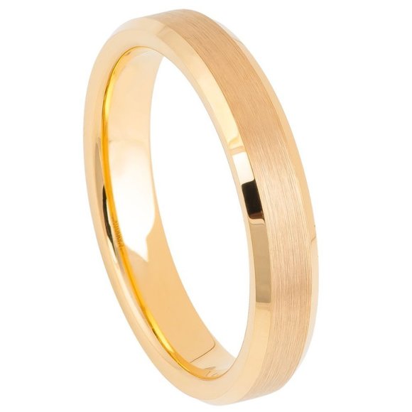 THE CEO YELLOW GOLD PLATED TUNGSTEN WEDDING BAND - Picture 9 of 12